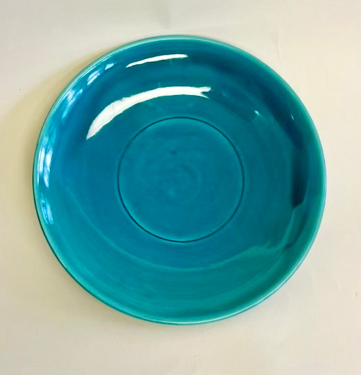 Plate, Handmade Turquoise 9"