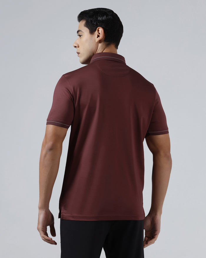 Port Wine Solid Polo - Ram