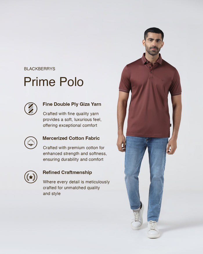 Port Wine Solid Polo - Ram