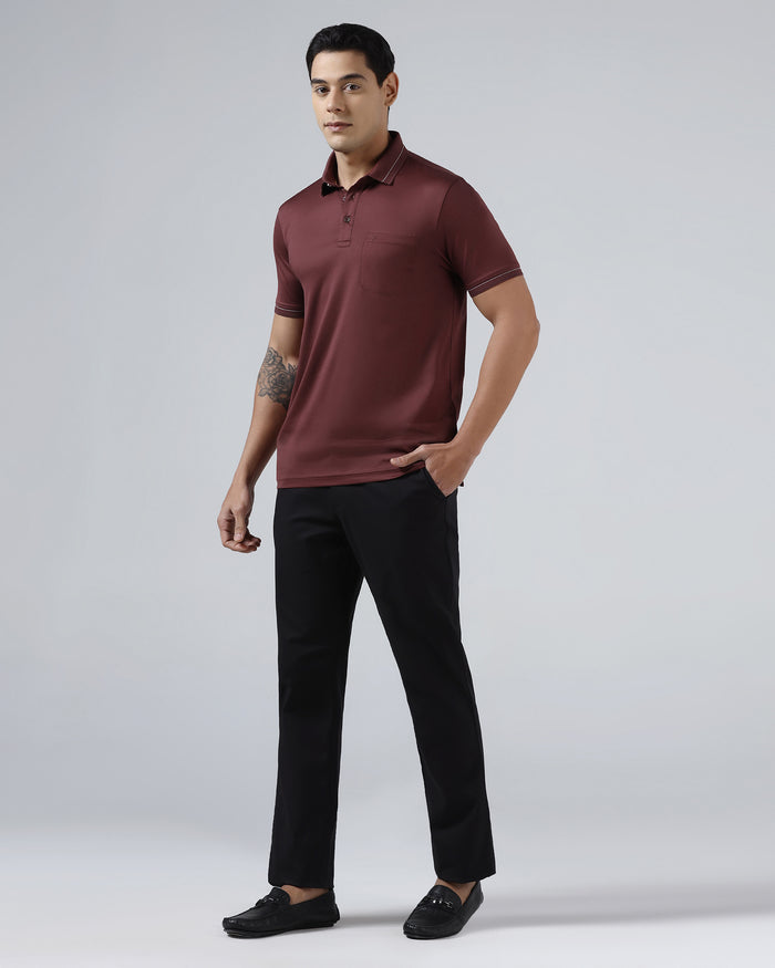 Port Wine Solid Polo - Ram