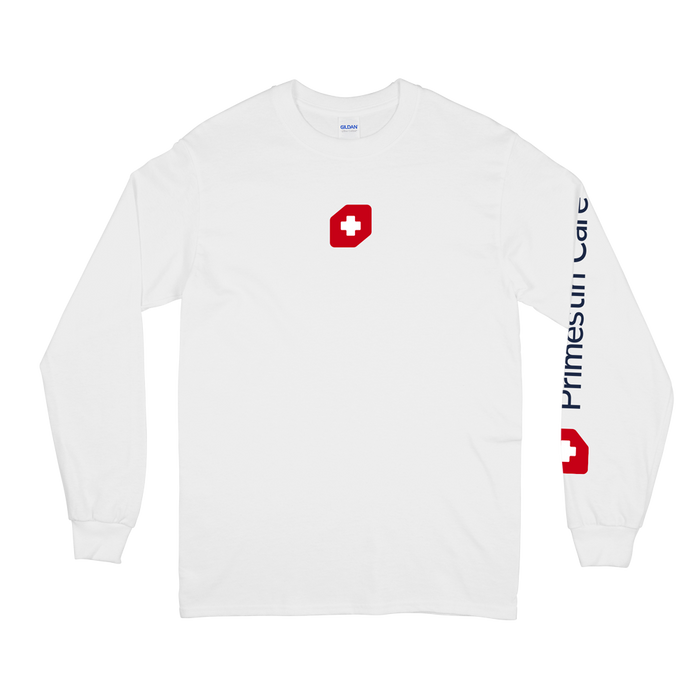 Primestin On The Sleeve Long Sleeve T-Shirt (White)