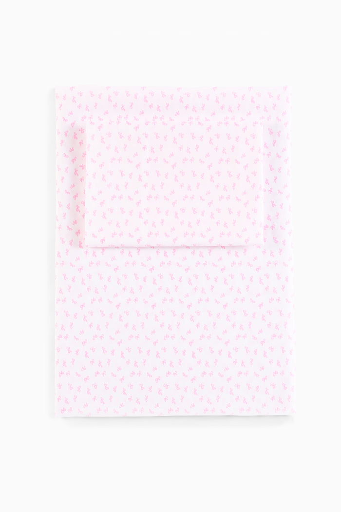 Printed Cotton Sheet Set - BUBBLE PINK