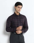Purple Check Shirt - Perkin