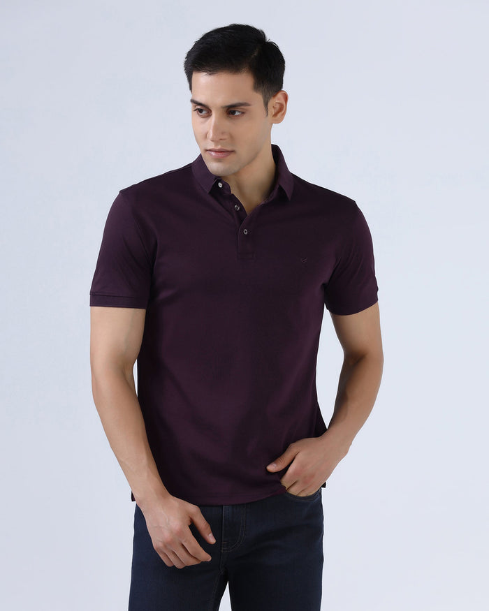 Purple Luxe Solid Polo - Toll