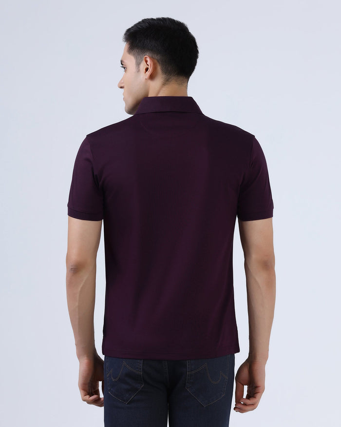 Purple Luxe Solid Polo - Toll