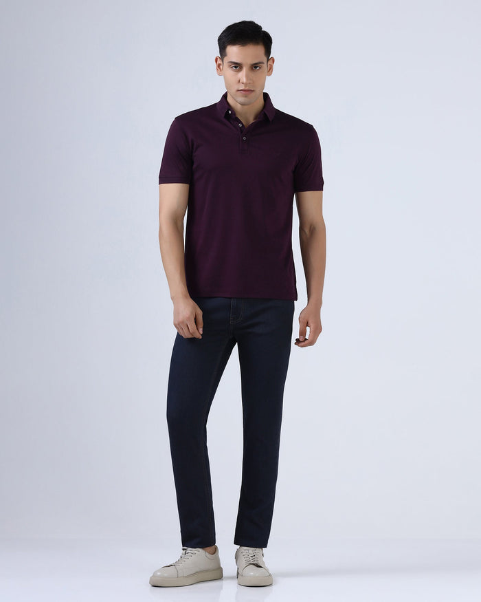 Purple Luxe Solid Polo - Toll