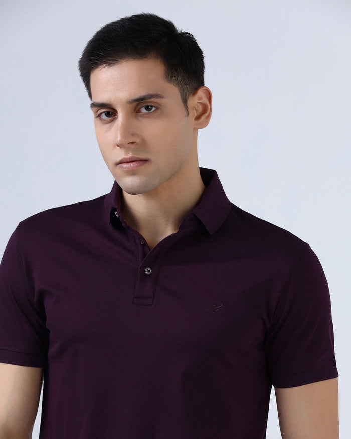 Purple Luxe Solid Polo - Toll