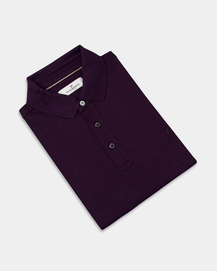 Purple Luxe Solid Polo - Toll