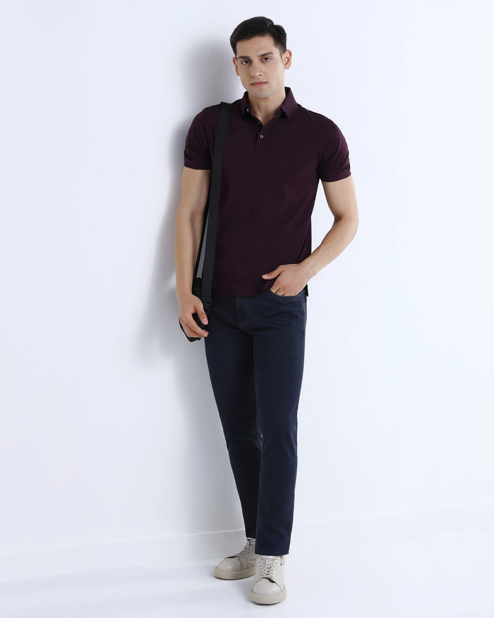 Purple Luxe Solid Polo - Toll