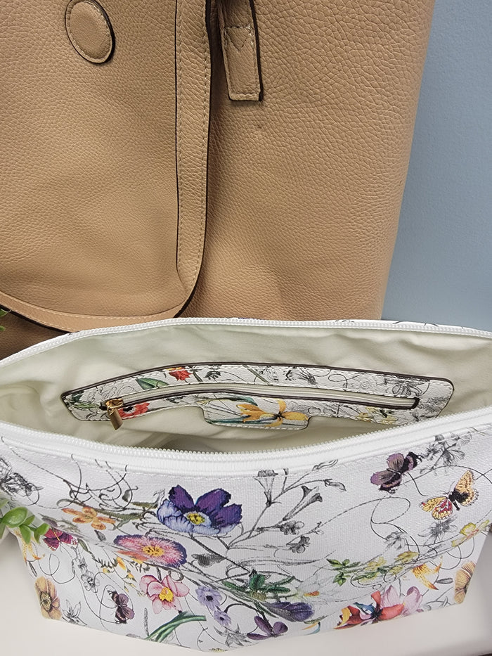 Open pouch with pocket.