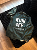 “Rich Off Fundamental$” Coach Jacket (Dark Green)