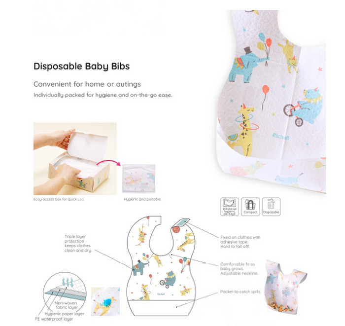 Richell Disposable Toddler Bib