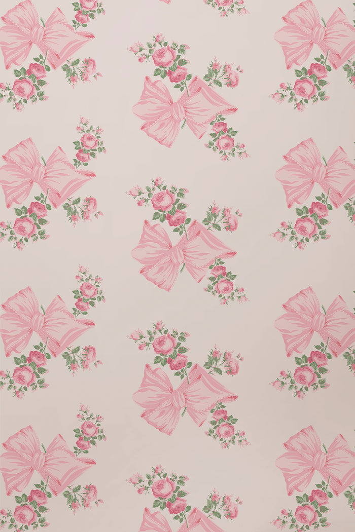 Rosa Beaux Pink Mint Standard Wallpaper