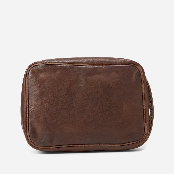 RRL Large Leather Travel Pouch Brown