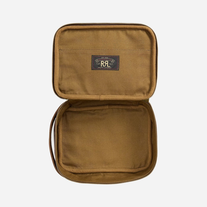 RRL Large Leather Travel Pouch Brown