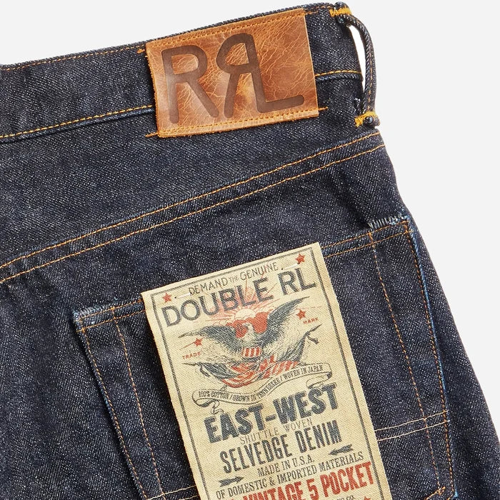 RRL Vintage 5 Pocket Straight Selvedge Jeans East / West Rinse