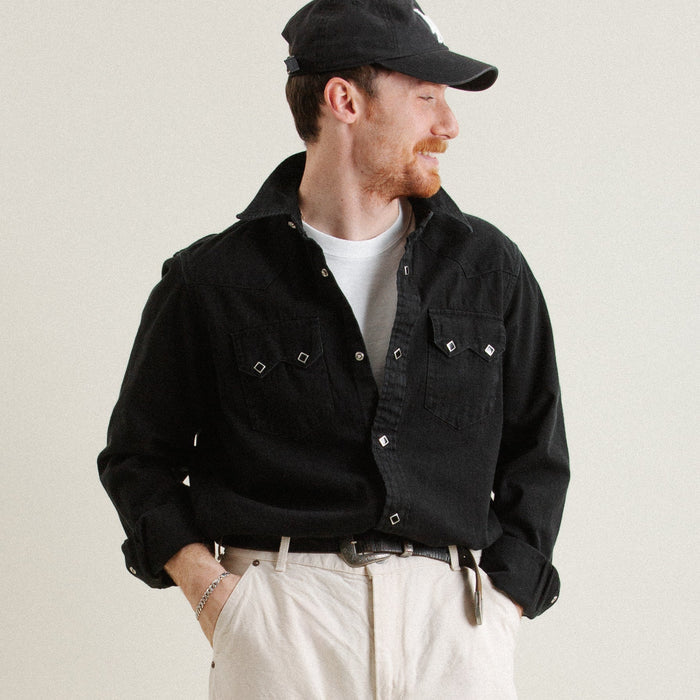 RRL Western Denim Shirt Black Wash