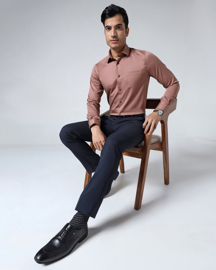 Rust Unwrinkle Solid Shirt - Sylvia