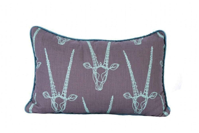 Rustic Wire Buck Print Lumbar Pillow 16x24 with insert