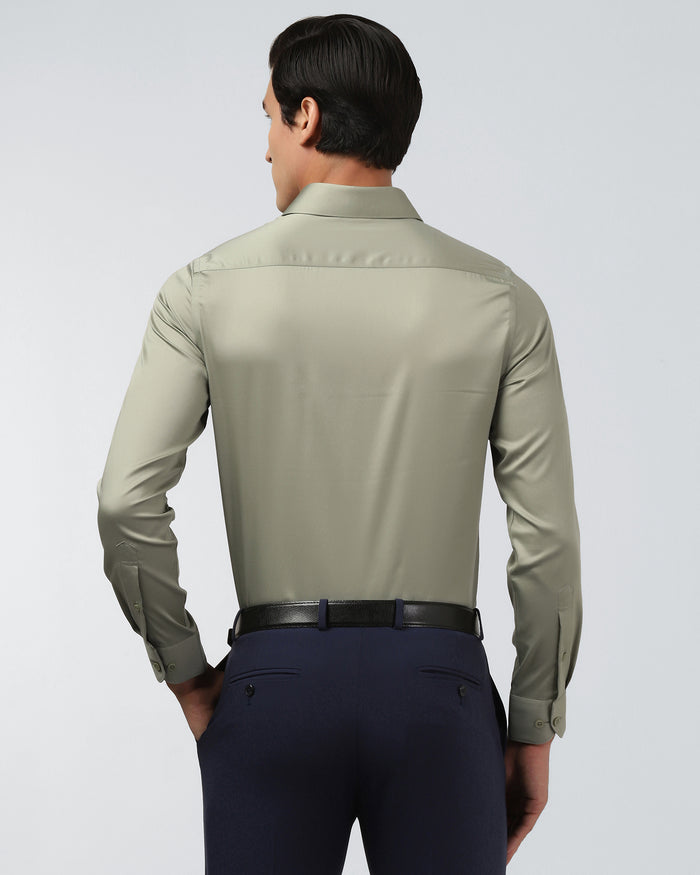 Sage Green Unwrinkle Solid Shirt - Sylvia