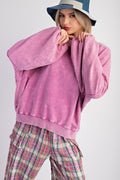 Saturday Sass Washed Orchid Pullover