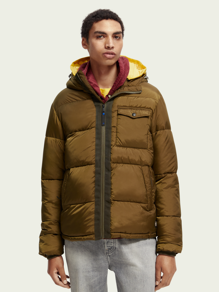 Scotch & Soda - Water Repellent Hooded Puffer Jacket - Clique Apparel