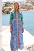 Shirt Dress Maxi- Aster Blue