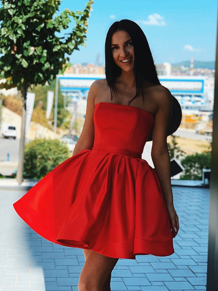 Short Green Red Prom Dresses, Short Green Red Formal Graduation Homecoming Dresses