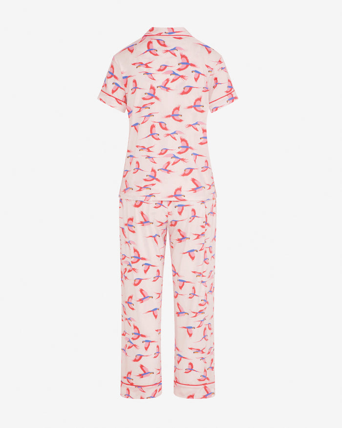 Short Sleeve Linda in Pink Parrot