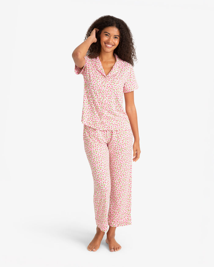 Short Sleeve Linda in Wild Rose