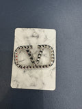 Silver "V" Brooch