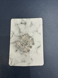 Small Silver Crystal Brooch