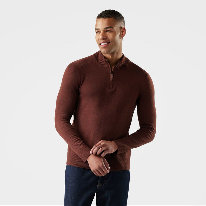 SMARTWOOL MENS SPARWOOD 1/4 ZIP SWEATER