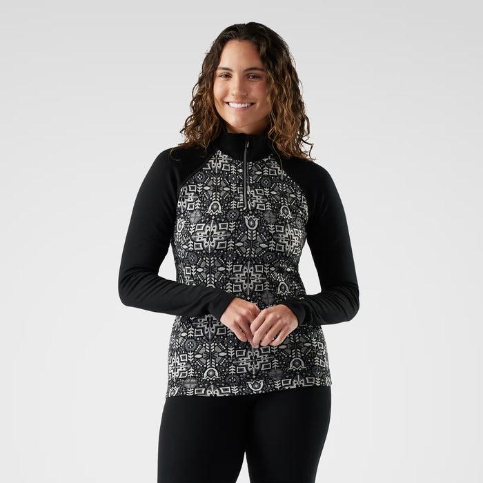 SMARTWOOL WOMENS CLASSIC THERMAL MERINO 1/4 ZIP BASELAYER TOP