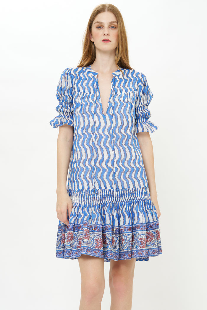 Smocked Drop Mini- Sierra Blue