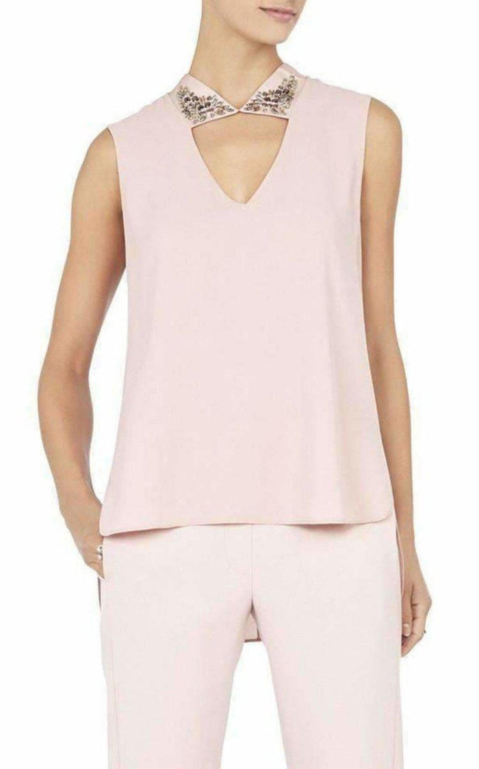 BCBGMAXAZRIA Sofie Jewelled - Collar Top - Runway Catalog