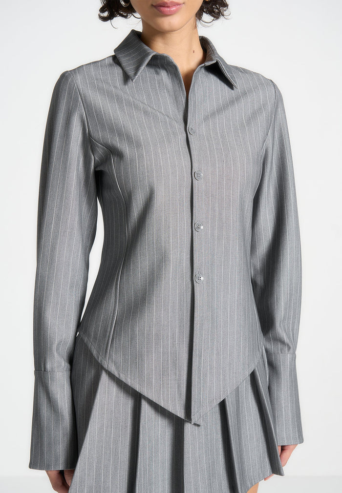 sonia-pinstripe-angled-shirt-grey