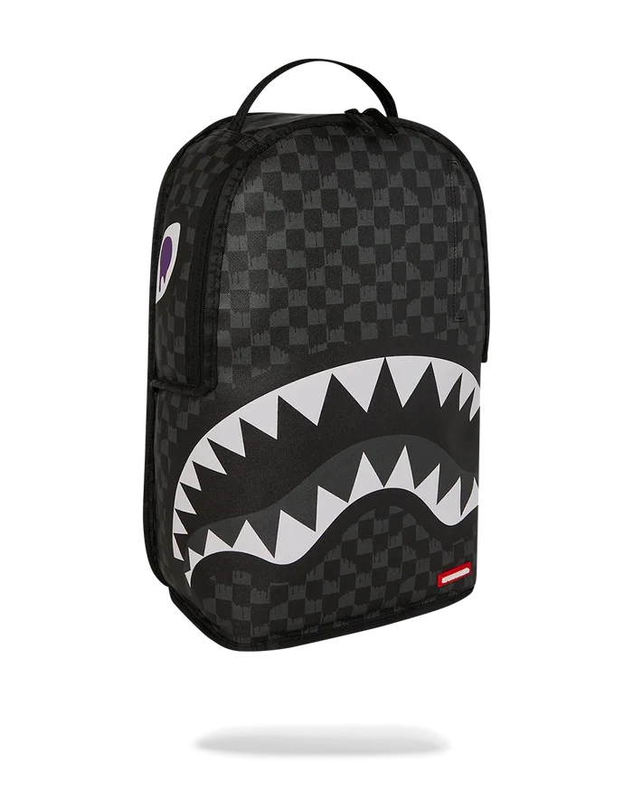 Sprayground - Reverse Mode Purple Velour To Black Check Backpack