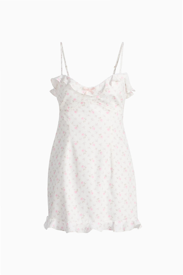 Stephania Floral Cotton Mini Dress