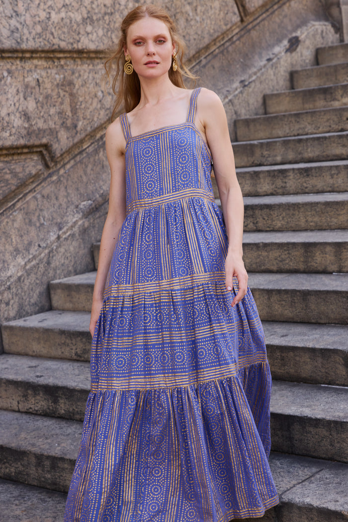 Strappy Maxi- Helene Blue