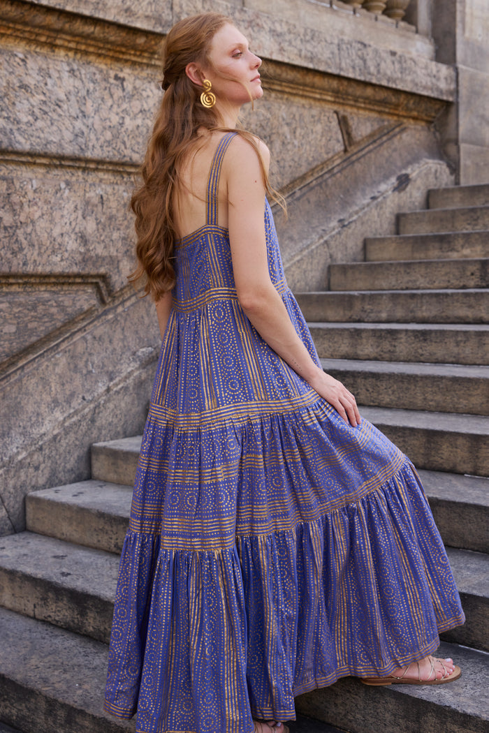 Strappy Maxi- Helene Blue