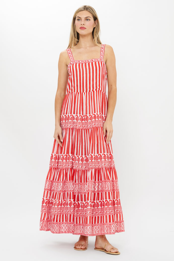Strappy Maxi- Santorini Red