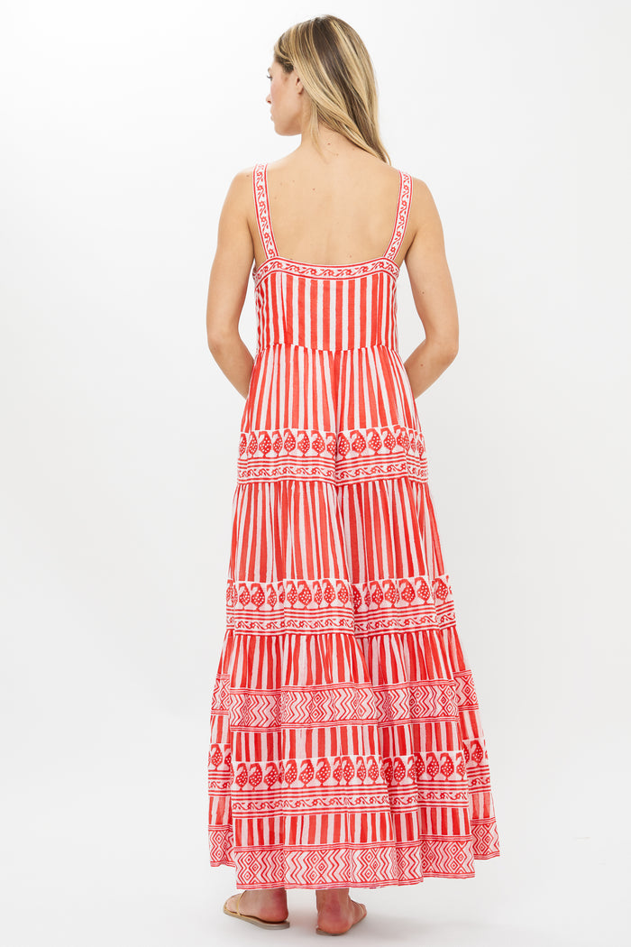 Strappy Maxi- Santorini Red