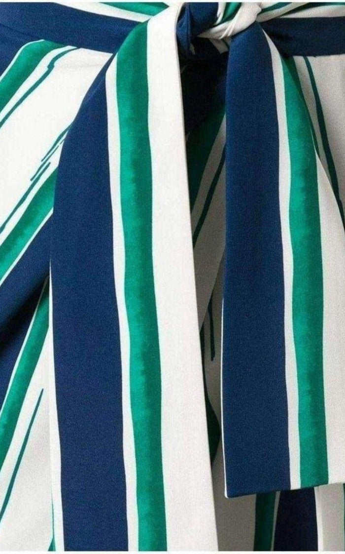 Chloe Striped Sarong Silk Trousers - Runway Catalog