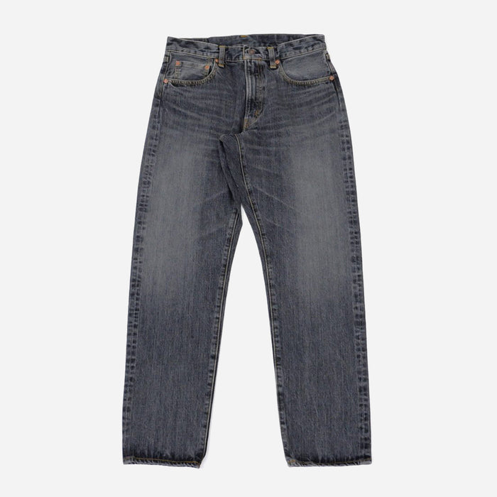 STYLE 66 SELVEDGE STRAIGHT LEG DENIM JEAN - BLACK USED WASH