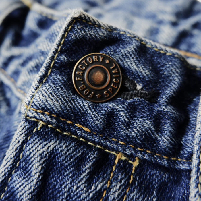 STYLE 66 SELVEDGE STRAIGHT LEG DENIM JEAN - BLACK USED WASH