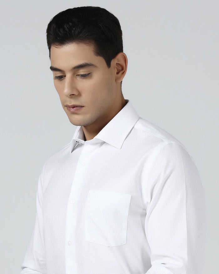 Super White Textured Shirt - Eclair