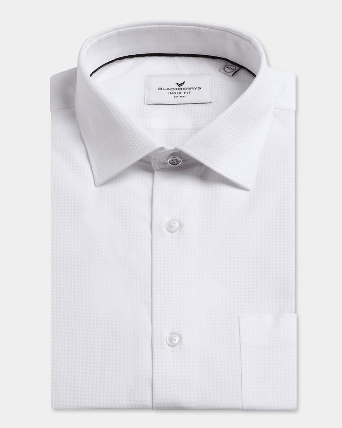 Super White Textured Shirt - Eclair