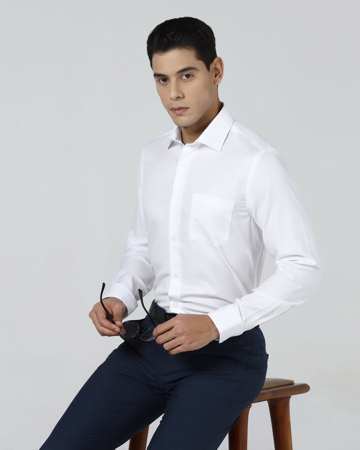 Super White Textured Shirt - Eclair