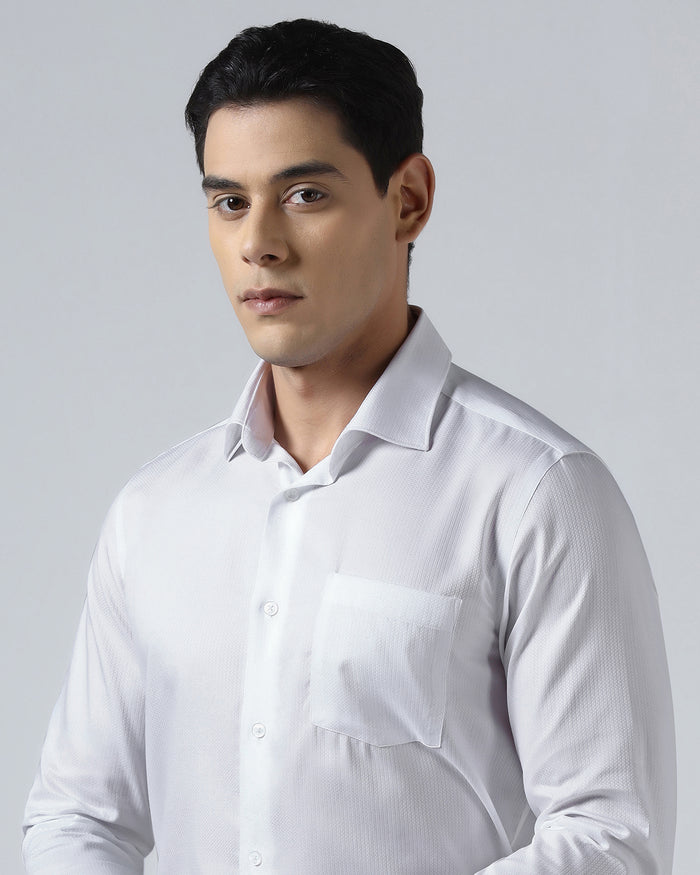 Super White Textured Shirt - Sonic